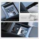 YONZEE 3PCS Center Console Organizer Tray for Tesla Model Y(2020-2024),Model 3(2020-2023) Accessories,with Armrest Hidden Upgrade Center Console Organizer