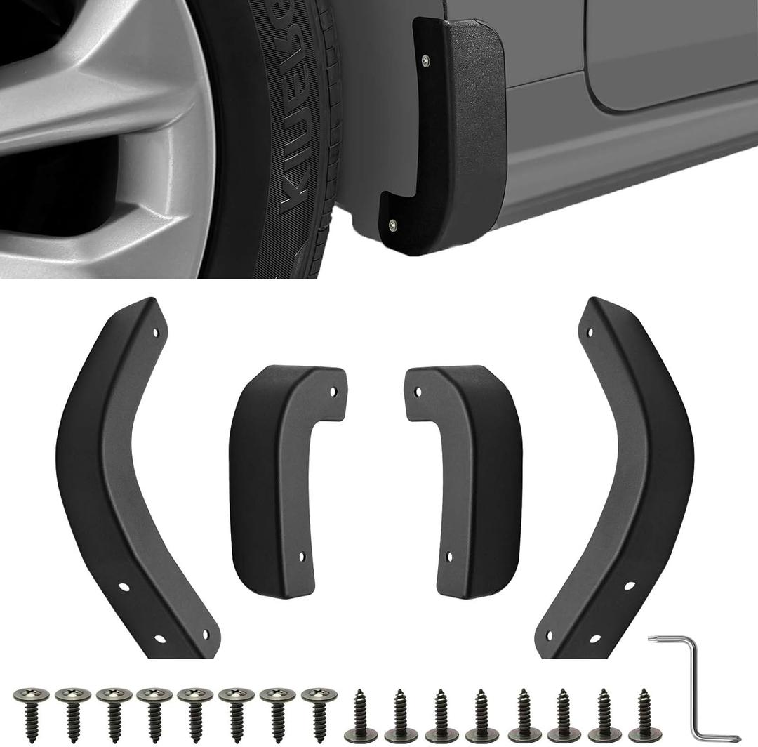 Mud Flap Delete for 2019-2025 Chevy Silverado 1500-13002 Mud Guards Compatible with Chevrolet Silverado 1500 Accessories Front & Rear Mudflap Replacement Kit