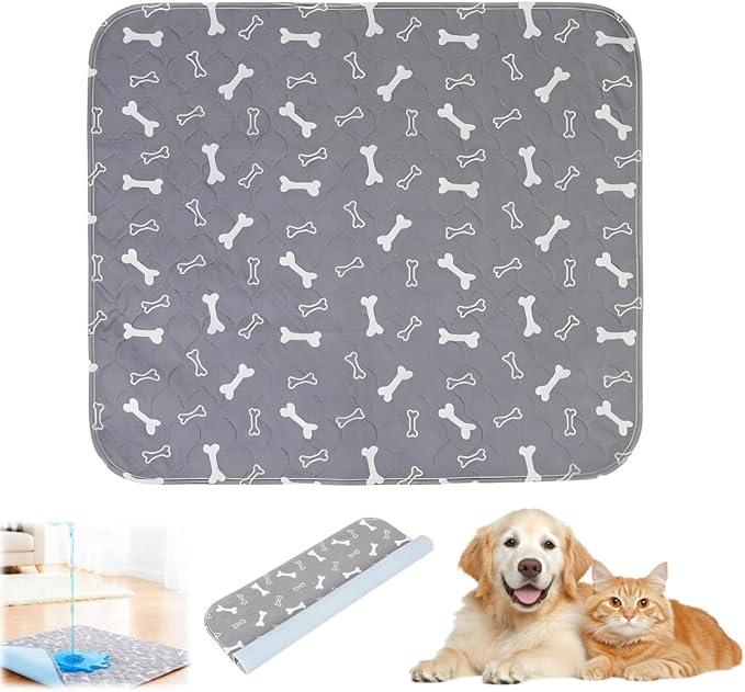 Puppy Pads with Pheromones, Washable Puppy Pee Pads for Dogs Reusable Puppy Pads for Dogs and Cats - Leak & Odor Proof, Non-Slip Base Training Pads for Home & Travel(with Pet Hair Removal Gloves)