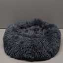 Small Calming Dogs Bed for Small Dogs Anti-Anxiety Machine Washable Fluffy Luxury Anti-Slip Waterproof Mute Base Warming Cozy Soft Pet Puppy Round Bed Size 20x20x5 Inch
