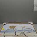 Stupell Industries Peaceful Blue Bike Beach Sky Nautical Painting, Designed by James Wiens Wall Art, 11 x 14, Grey Framed