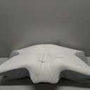 LiKiLiKi 2025 Upgrade Cervical Neck Pillow, Side Sleeper Pillow, Ergonomic Cervical Neck Pillows with Cooling Cover for Neck Pain Relief Sleep Apnea Side Back Stomach Sleeper (White Grey)