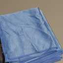 The Rag Company - Diamond Weave Glass & Window - Detailing Towels to Polish Mirrors & Chrome, Snakeskin Like Texture, Lint-Free, Streak-Free, 280gsm, 16in. x 16in, Blue (6-Pack)