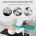 YR Exercise Ball 21.6''/25.6''/29.5'' Yoga Ball for Workout Pregnancy Stability, Anti Burst Fitness Ball for Home Gym, Core & Balance Training, Physical Therapy - White, 75CM