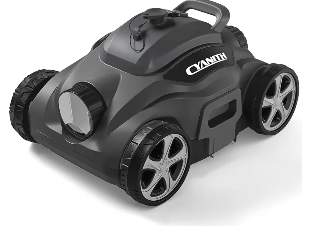 110 Mins Runtime Pool Vacuum for Above Ground Pool, Cordless Robotic Pool Cleaner for Flat Inground Pools up to 1,076 Sq. Ft, Automatic Self-Parking with Dual Strong Brushless Suction Motors