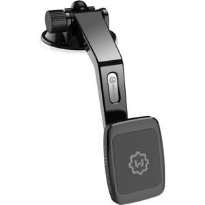 WixGear Magantic Mount, Universal Dashboard Curved Magnetic Phone Car Mount Holder for Cell Phones and Mini Tablets with Fast Swift-snap Technology, Magnetic Cell Phone Mount