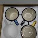 Ceramic Espresso Cups, 5 Oz Espresso Cups Set of 3, Handmade Espresso Cup, 2.75 Inch Espresso Mugs, Multicolor Demitasse Cups, Microwave & Dishwasher Safe Espresso Mugs, Coffe Mug (SULTAN'S GARDEN)