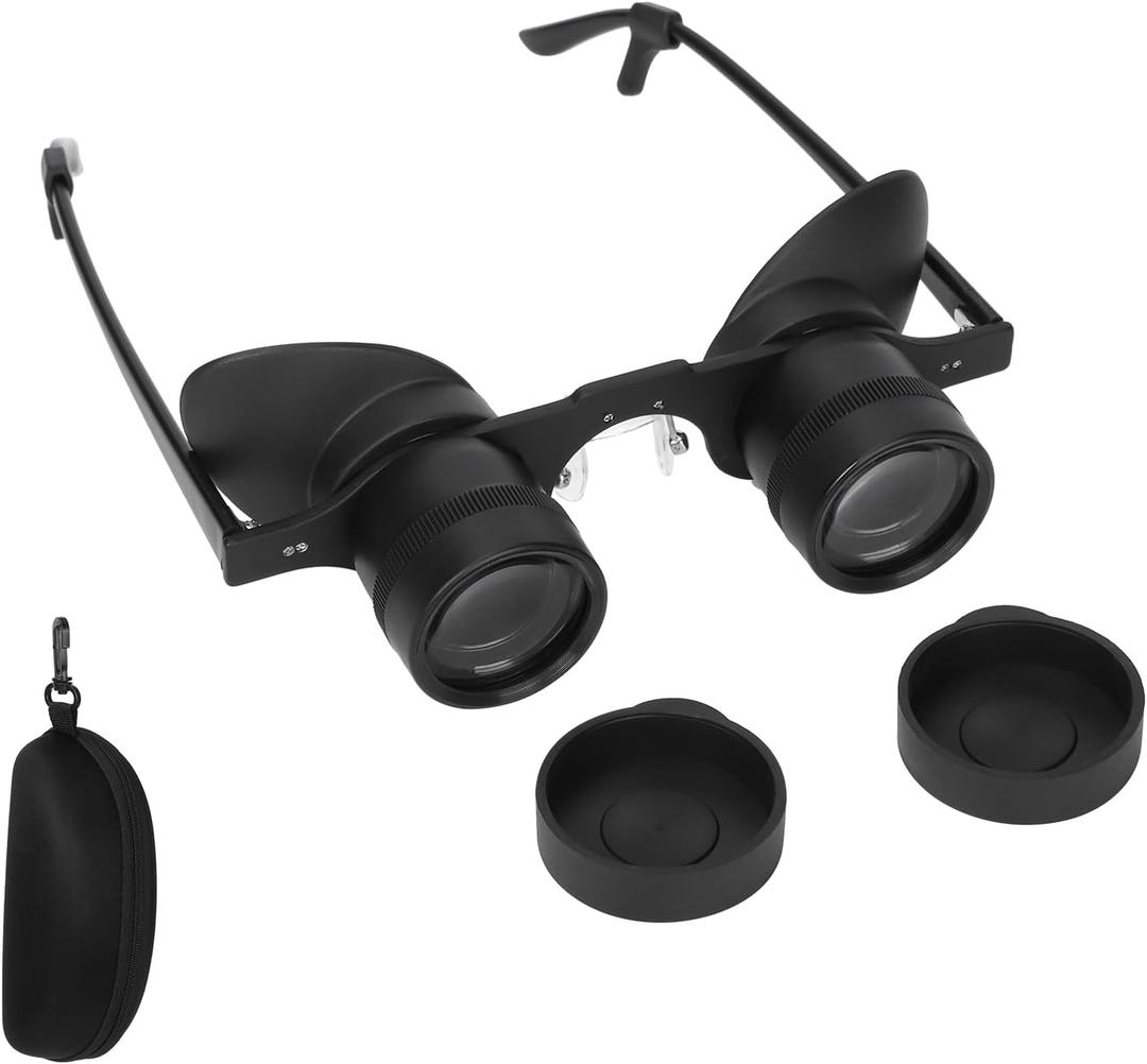 Professional Hands-Free Binocular Glasses for Fishing, Bird Watching, Sports, Concerts, Theater, Opera, TV, Sight Seeing, Hands-Free Opera Glasses for Adults Kids (Green Film Optics)