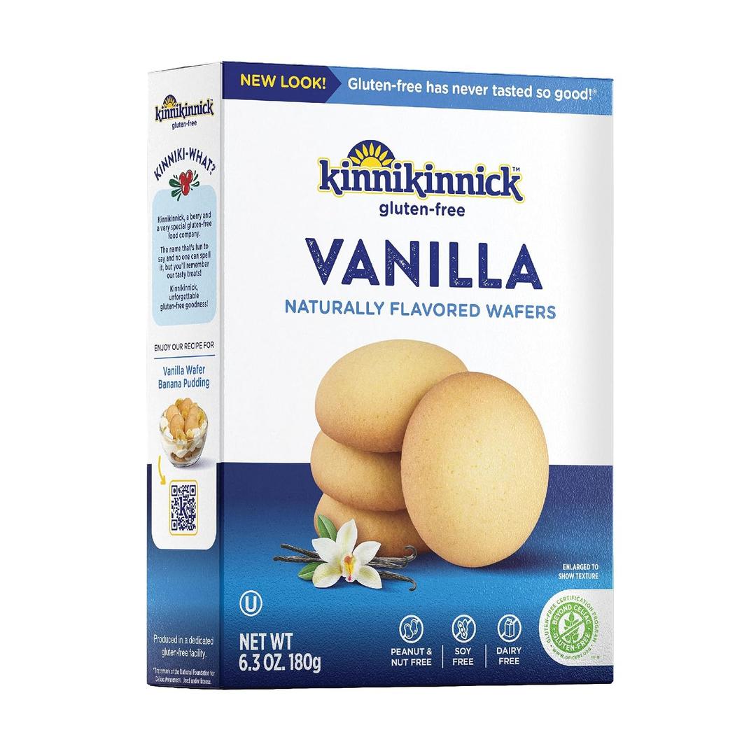 2 x Kinnikinnick Gluten Free Vanilla Wafers, 6.3 oz Box, Allergy Friendly, Dairy Free, Kosher