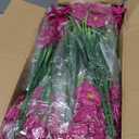 Yastouay Artificial Flowers for Outdoors, 26 Bundles Fake Outdoor Flowers, UV Resistant Artificial Plants & Flowers for Decoration, Fuchsia Realistic Morning Glory for Outdoor Porch Garden Decoration