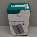 HOMBERKING 10 Pack Borosilicate Glass Meal Prep Containers with Locking Lids, Glass Food Storage Containers Set, Airtight Lunch Bento Boxes, BPA-Free & Leak Proof, 36oz & 14oz, Freezer, Oven Safe (Black)