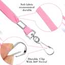 Marspark 100 Set Name Tag Lanyards with ID Holder Clear ID Name Badges Cruise Lanyards Bulk Clip Waterproof Plastic Card Holders for Adults Kids Business School Office Supplies (Pink)