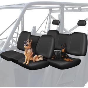 BORDAN UTV Waterproof Seat Cover for Polaris Ranger Crew XP 1000 2017-2021/Polaris Ranger Crew 1000 Premium 2020-2023, Heavy Duty 1680D Seat Covers for UTV