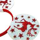 Needzo Reindeer Mouse Ear Headband with Sparkly Red Stars, Holiday Party Costume Accessory for Women or Girls, One Size Fits Most