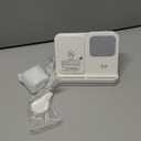 4 in 1 Wireless Charger with Alarm Clock Compatible for Galaxy Watch 8/7/Ultra/FE/6 Pro Galaxy S25/Ultra/S25+/S24/S23/Note 20/Z Flip 7/6/5 Fold 6 Galaxy Buds 3/2/Pro Multiple Devices Charging Station (white)