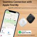Bluetooth Tracker Tags 2 Pack[Apple MFi Certified] Work with Apple Find My(iOS Only) Smart Global Tracking Tags Sound Alarm Replaceable Battery Key Finder for Kid Luggage Dog Backpack Pet Waterproof