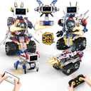 5 in 1 Robot for Kids Ages 8-12,Remote Control & APP Programmable Robotics, Eye Coding Toys-DIY Building Science Educational Kit, STEM Robot Kits Present for Teen Boys Girls (603 PCS)