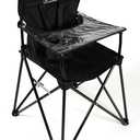 ciao! baby Portable High Chair for Babies and Toddlers, Compact Folding Travel High Chair with Carry Bag for Outdoor Camping, Picnics, Beach Days, and More (Black)