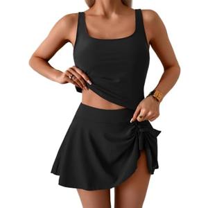 Women Tummy Control  1 Piece Bathing Suit Swim Skirt, L, (Only Skirt)