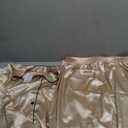 SWOMOG Womens Silk Satin Pajamas Long Sleeve Loungewear Two-piece Sleepwear Button-Down Pj Set Champagne, XL