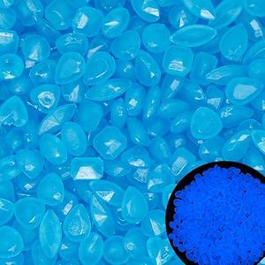 1000pc Luminous Stone Glow Stones Glow in The Dark Rocks Outdoor for Walkway Backyard Pathway Lawn Aquarium Potted Plant Flower Decor,Blue
