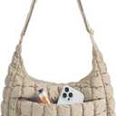 BAGSMART Crossbody Bags for Women, Quilted Puffy Purses for Women, Fluffy Travel Essentials Shoulder Hobo Bag | Compact Purse, w/ adjustable Strap, scratch-resistant, water-resistant, Daily use, travel, weekend getaways (Small)