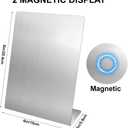 2 Pcs Magnetic Bulletin Board with Stand Metal Tabletop Memo Board Magnet Menu Easel Board Stainless Steel Display Stand for Office Home Kitchen School 10.4 x 6 in