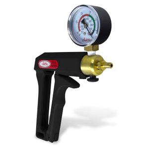 LeLuv Vacuum Pump Maxi Ergonomic Nylon Handle with Release Valve and Installed Gauge - Black
