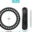 50/75-6.1 Scooter Tire, 2pcs 8 1/2 x2 Solid Tires, Replacement Wheel Compatible with All 8.5inch Scooter Tires