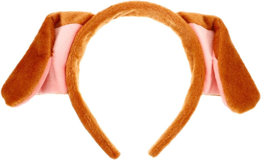 Minkissy Puppy Dog Ears Headband Puppy Ears Hairband for Women Men Halloween Animal Dress up Costume Accessory for Cosplay Dog-Ears Hair Hoop