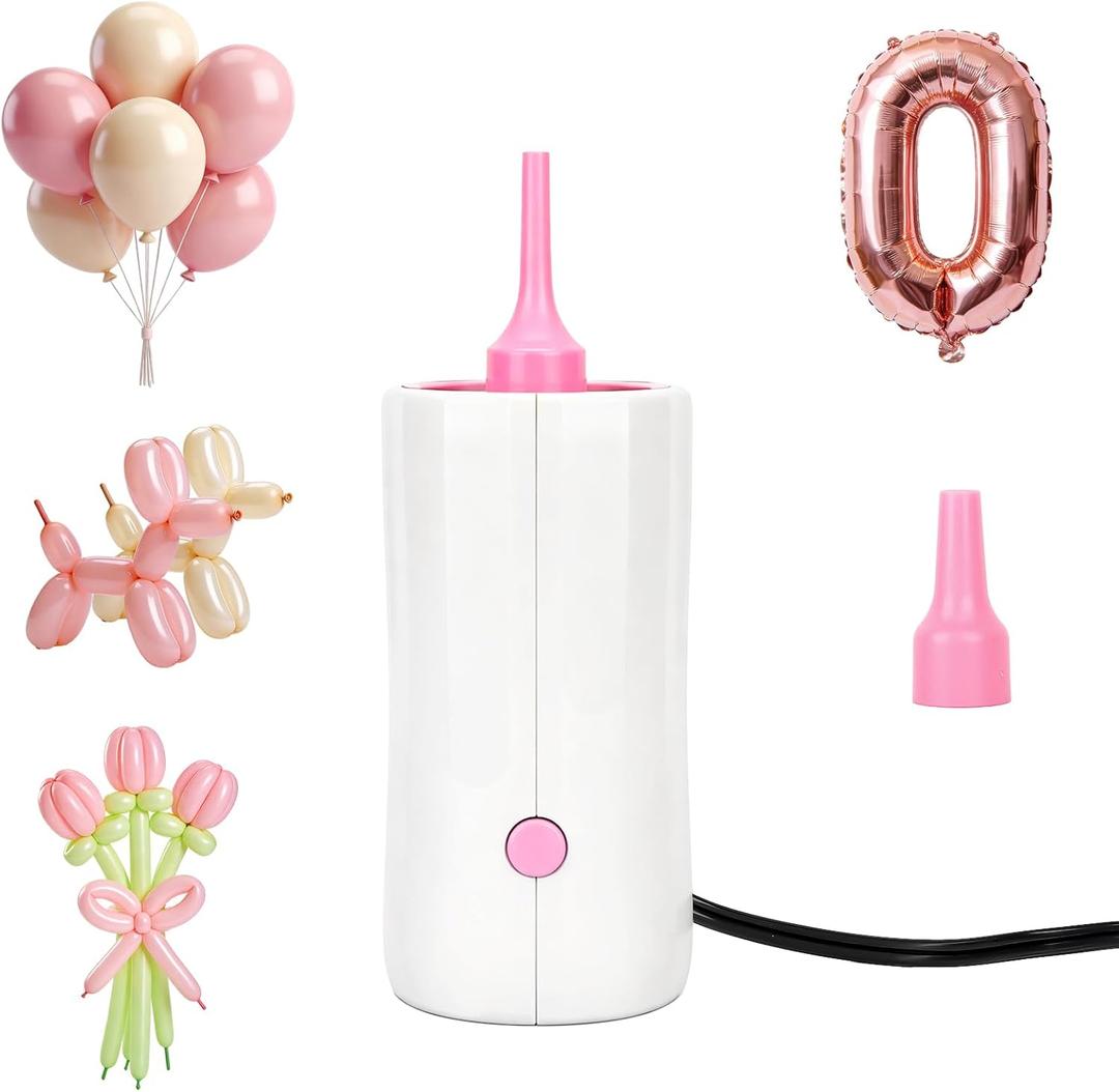 AXHJ Balloon Pump Electric Air Pumps for Long Balloons, Electric Air Balloon Pump, Balloon Inflator for 260q Foil Twisty Animal Balloons in Birthday Party for Decorations, AC110V