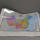 China Map Poster for Kids - 2-Sided Laminated 8.5x11, Provinces Cities & Geographic Features with Blank Practice Map, Color-Coded Regions, Classroom Homeschool Geography