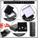 Sasylvia 24 Pcs Jewelry Gift Boxes, 3 x 3 x 1.4 Inches Small Gift Boxes Necklace Case Bulk for Jewelry Mother's Day(Black)