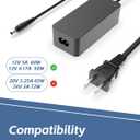 Superer Power Cord Plug Replacement for Peloton Bike PL-01, 12V 4.17A Charger Adapter 10FT Extra Long, Compatible with Peloton PLTN-RB1V1 RB1VO RB1VQ ATS050TP121 (Not for Bike Plus)