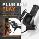 Upgraded E-Bike Throttle 48V w/LCD Display M Button-Keyless and Left Side Grips Fits for Tuttio Soleil01 Electric Bike Only (New Version, Non-Interchangeable with Old Throttle)