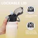 Konokyo 18 oz Insulated Water Bottle with Straw Lid, Stainless Steel Vacuum Sports Water Bottle, Leak-Proof Reusable Metal Flask with Carry Loop, BPA-Free Travel Bottle for Gym, School, Office