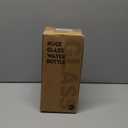 BLUEGO 64oz Glass Water Bottle with Handle and Straw, Motivational Sports Water Bottle with Time Marker and Silicone Sleeve Leakproof Drinking Bottle for Travel Gym Workout, Purple