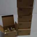 EHOMEWARE 6 Pack Gold Door Handles, Interior Door Knobs, Keyless Privacy Door Knob, Door Locks for Bedrooms, Bathroom Door Knob, Reversible for Left/Right Handed Doors, Stylish Wave Door Lever (Satin Brass)