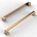 Amerdeco 10 Pack Champagne Bronze Cabinet Pulls 7-1/2 Inch(192mm) Hole Center Cabient Hardware Kitchen Cabinet Handles for Bathroom Drawer Pulls Dresser Pulls ZH0001