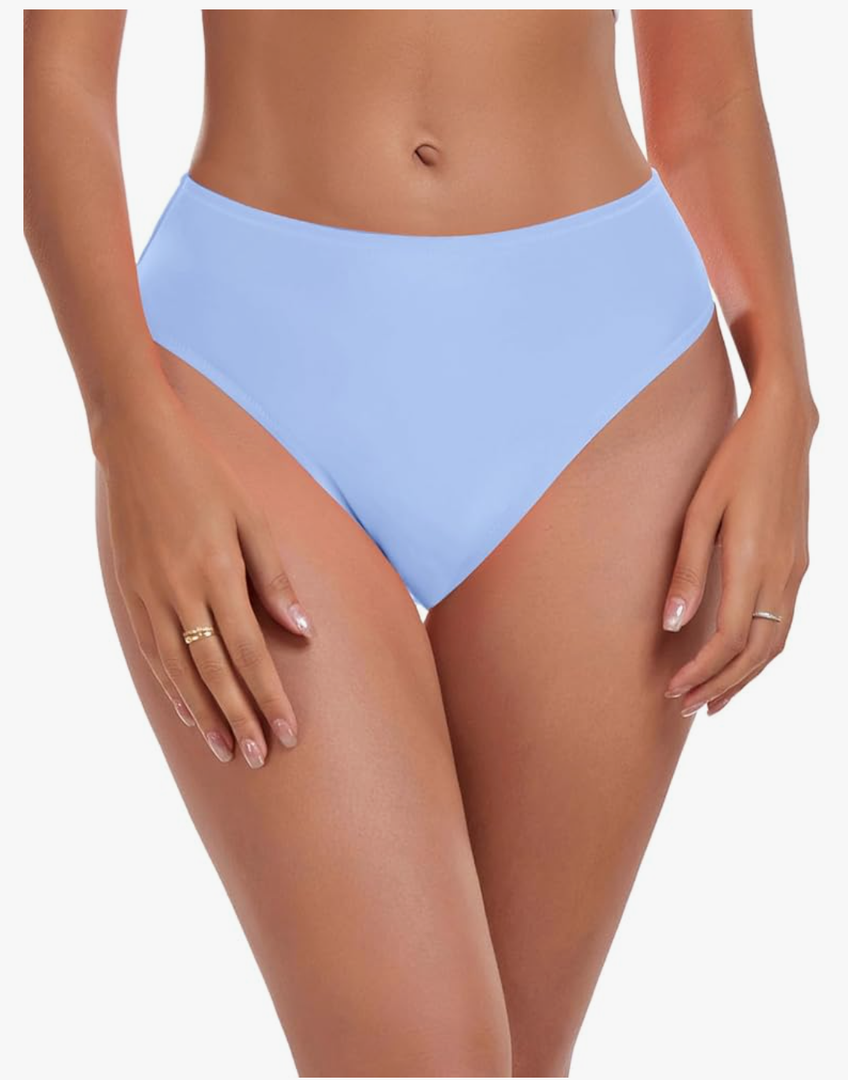 RELLECIGA Women's High Cut Bikini Bottom, Small