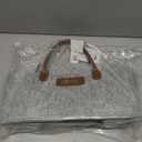 Rae Dunn Baby Diaper Caddy Organizer, Nursery Storage for Changing Table and Car, Portable Basket for Items, Shower Gifts, Grey Felt With Leather Handles, Large