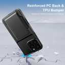 2 x Flip Wallet for iPhone 16 Pro Case Credit Cards Holder, iPhone 16 Pro Case ID Card Slot Cash Pocket Phone Cases Protective Shockproof Anti-Scratch Women Men Cover for iPhone 16 Pro 6.3 inch Black