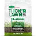 Scotts Turf Builder Thick'R Lawn Tall Fescue Mix - Combination Grass Seed, Lawn Fertilizer and Soil Improver, Thickens Thin Grass, Covers 4,000 sq. ft, 40 lb. (EXP 02/01/29)