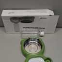 Dog Bowls, Cat Food and Water Bowl Set with Water Dispenser and Stainless Steel Bowl for Cats and Small Dogs - Green