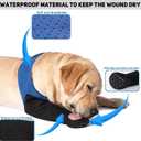 COODEO Dog Socks to Prevent Licking Paws, Healing Boots & Paw Protectors with Non-Slip Bottoms for Wound Protection, Waterproof Sleeve Shoes for Licking（Blue，M_Right)