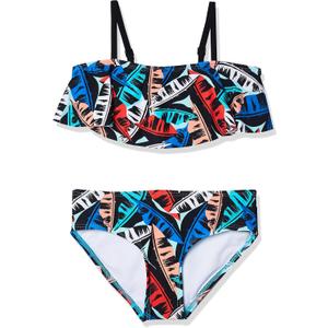 Kanu Surf Girls' Karlie Flounce Bikini Beach Sport 2 Piece Swimsuit