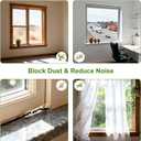 33FT Brush Weather Stripping, 0.35"W x 0.2"T High-Density Self-Adhesive Seal Strip for Doors and Glass Doors, Draft Blocker for Windproof, Dustproof, and Soundproof, Easy Cut & Install, Gray