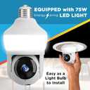 Pro Security Camera with 80 Watt Equivalent LED Light, Two Way Talk, HD Video WiFi Smart Camera, Perfect for Indoor Outdoor Night Vision Motion Detection