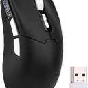 EPOMAKER Click Lite Wireless Gaming Mouse, 800 to 12,000 DPI Adjustable, PAW3311 Sensor, 500mAh, 59g, 2.4G/BT/USB-C Rechargeable Wireless Mouse with 5 Programmable Buttons for PC/Mac/Linux (Black)