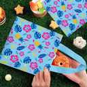 20 Pcs Cartoon Party Favor Bags,Reusable Hawaiian Gift Non-woven Bags with Handles for Animation Themed Party Decorations